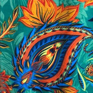 Lularoe Carly NWT M green peacock print